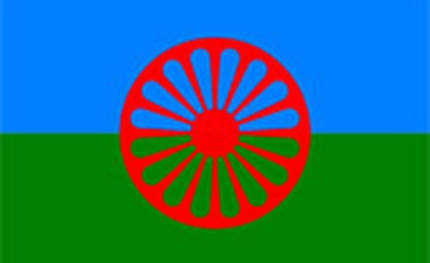 Romsk flagga. Illustration.
