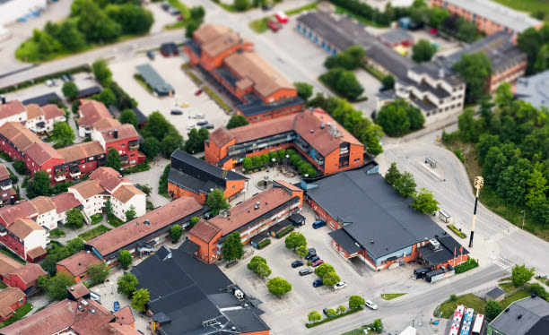 Flygbild över stad. Foto: Johnér bildbyrå/Hans Berggren