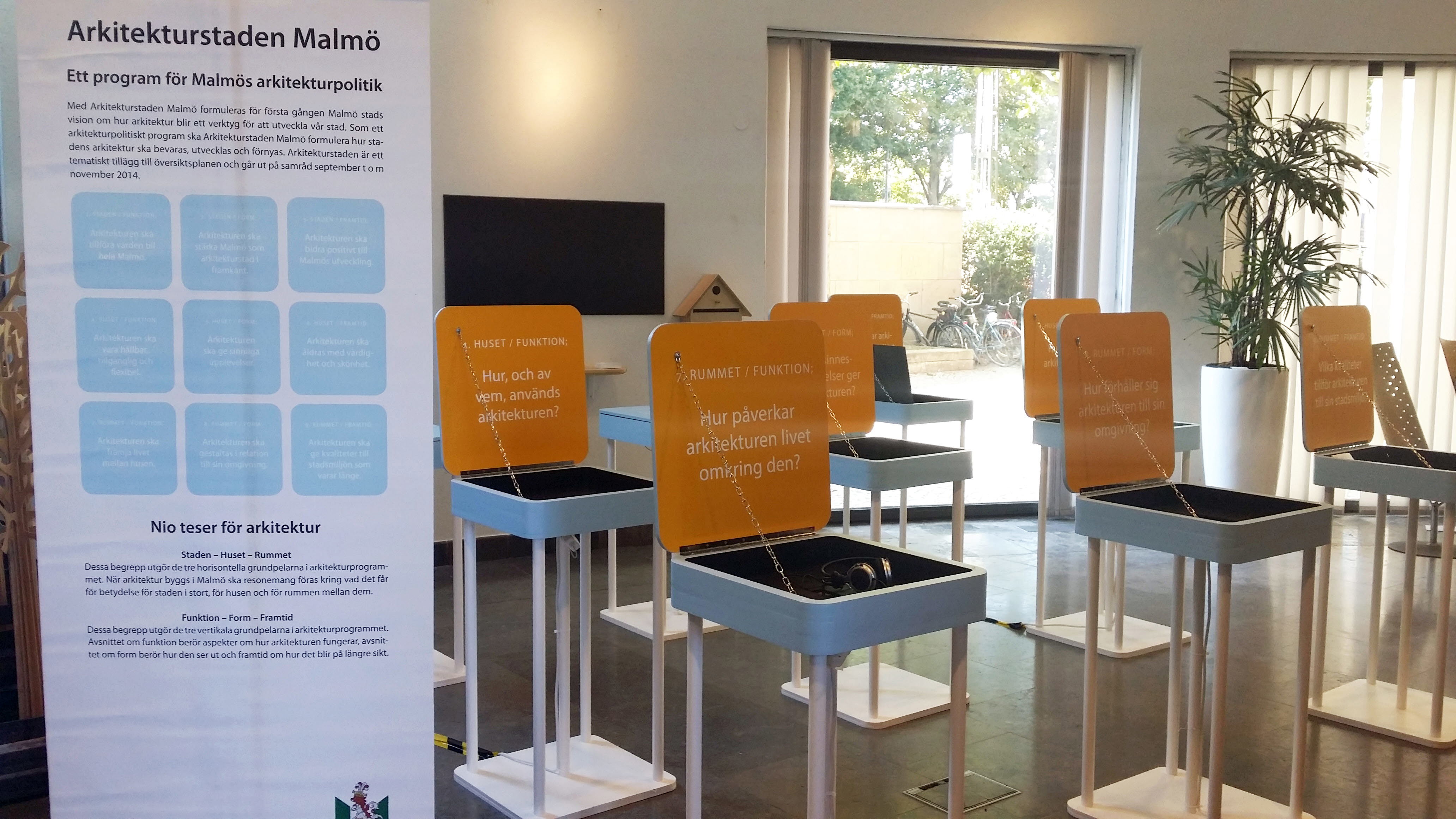 Foto på interaktiv utställning i Malmö.