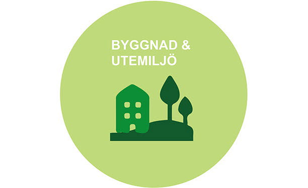 Illustrationen visar en cirkel men ett fönster. Utanför fönstret syns växtlighet.