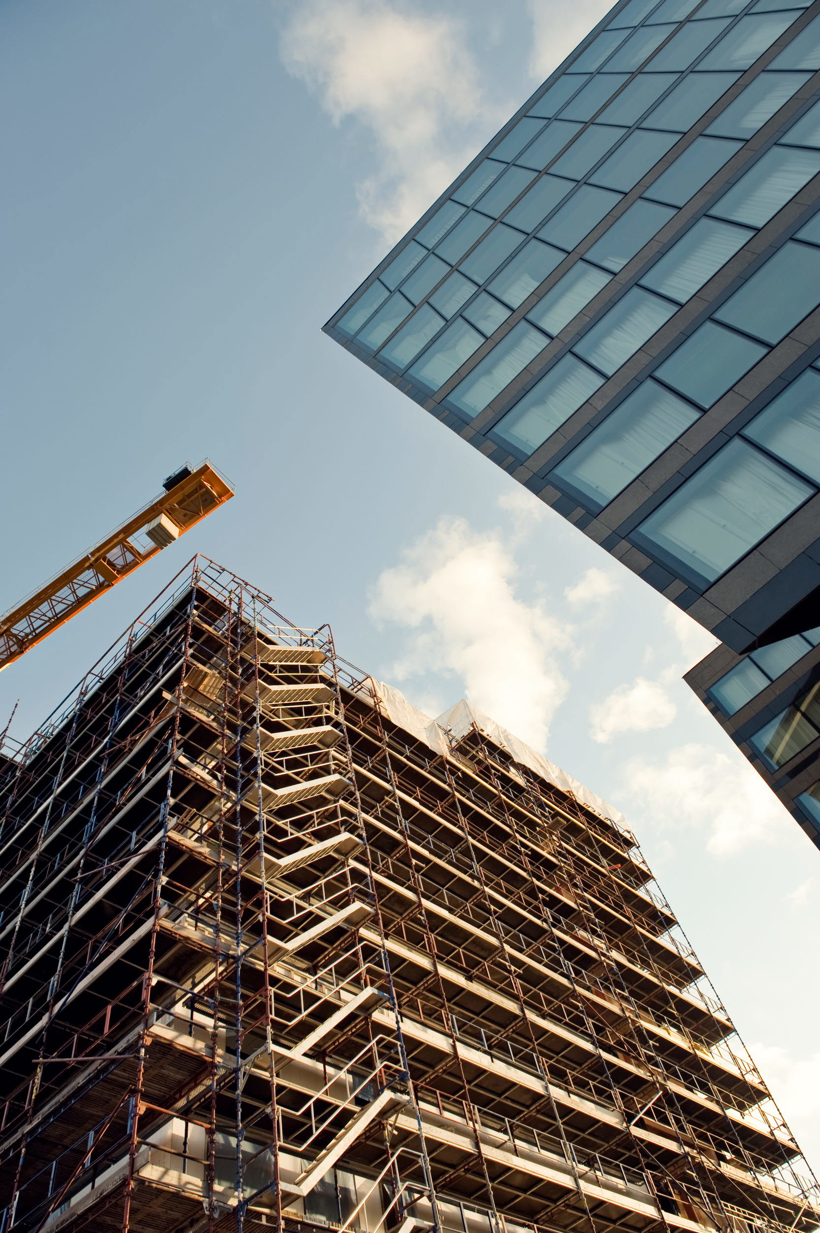  A house under construction.