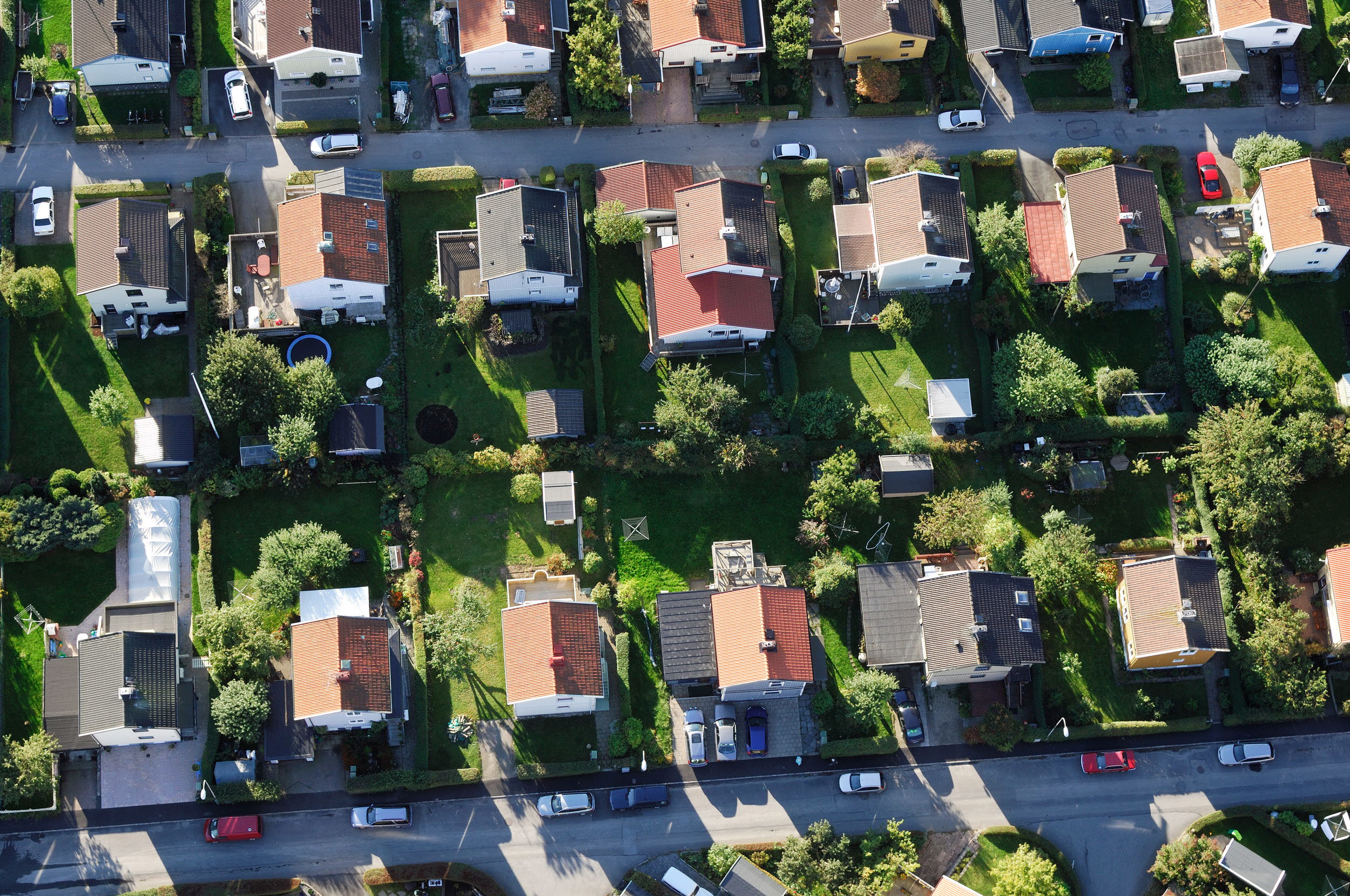 Foto över villaområde.