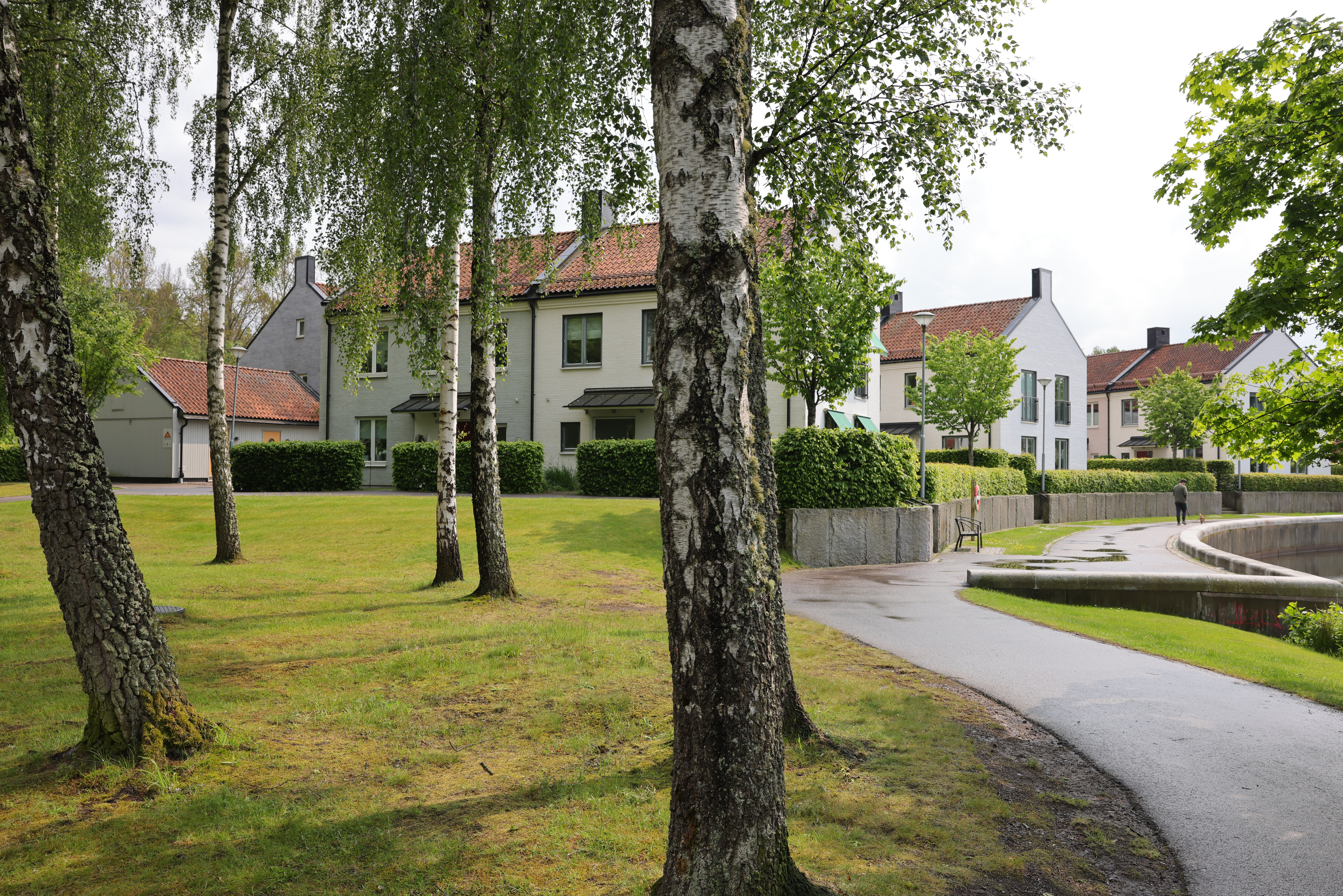 Grönområde nära bostadsområde.