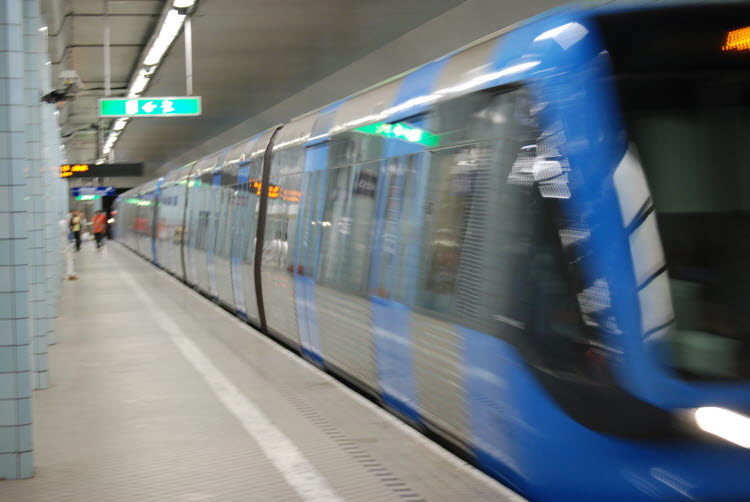 Foto av Stockholm tunnelbana.