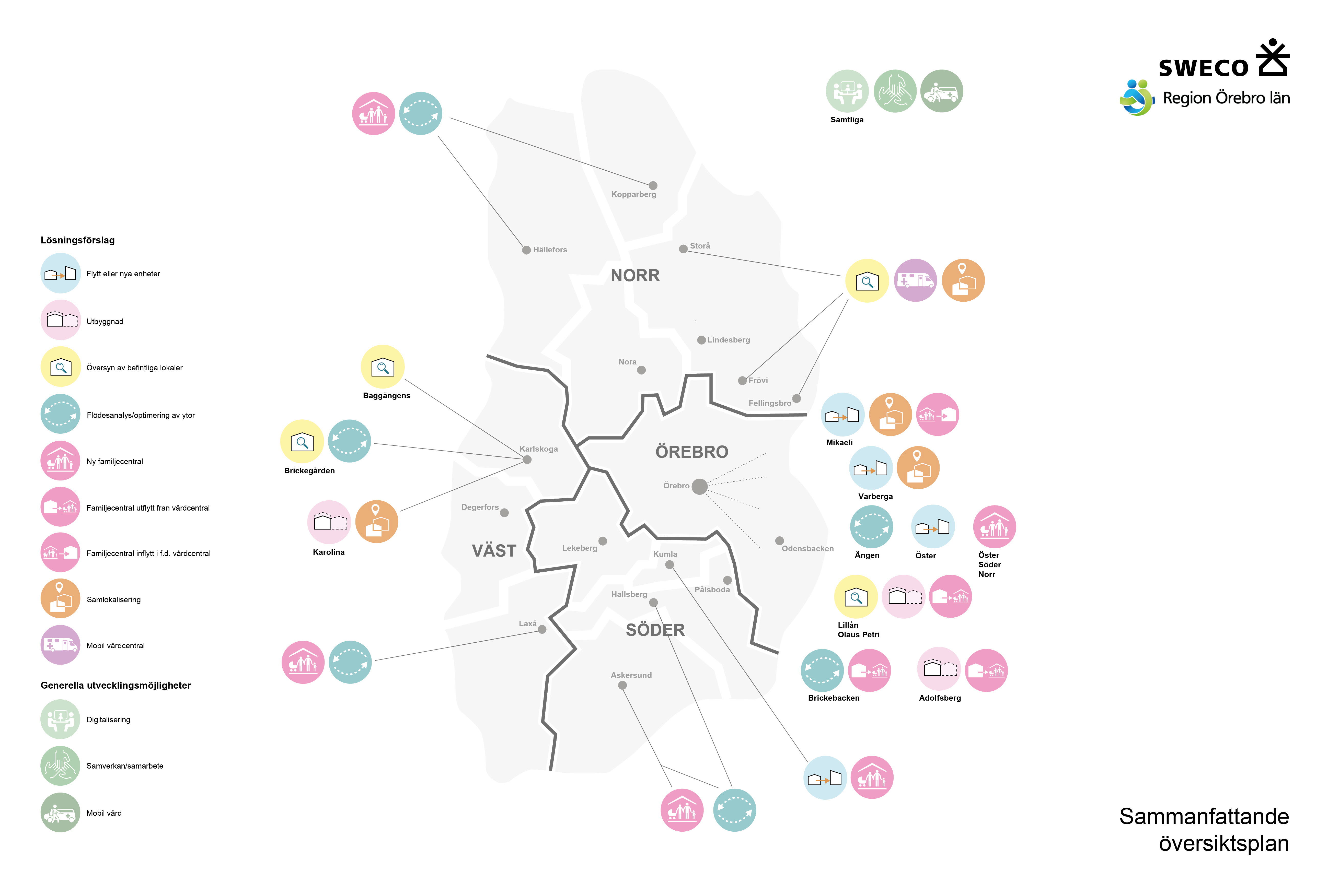 Översiktsplan över Region Örebro. 