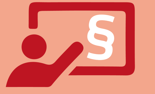 Symbol: Gestaltad livsmiljö och PBL. Människa som tar del av PBL från en skärm.