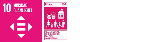 Symboler för globala målen: 10 och 10.2.