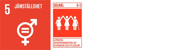 Symboler för globala målen: 5 och 5.1.