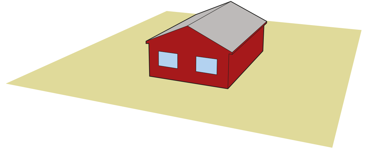 Illustration av en ny byggnad