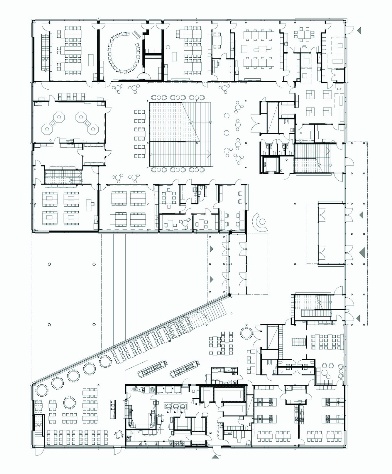 Arkitektritning över plan två.