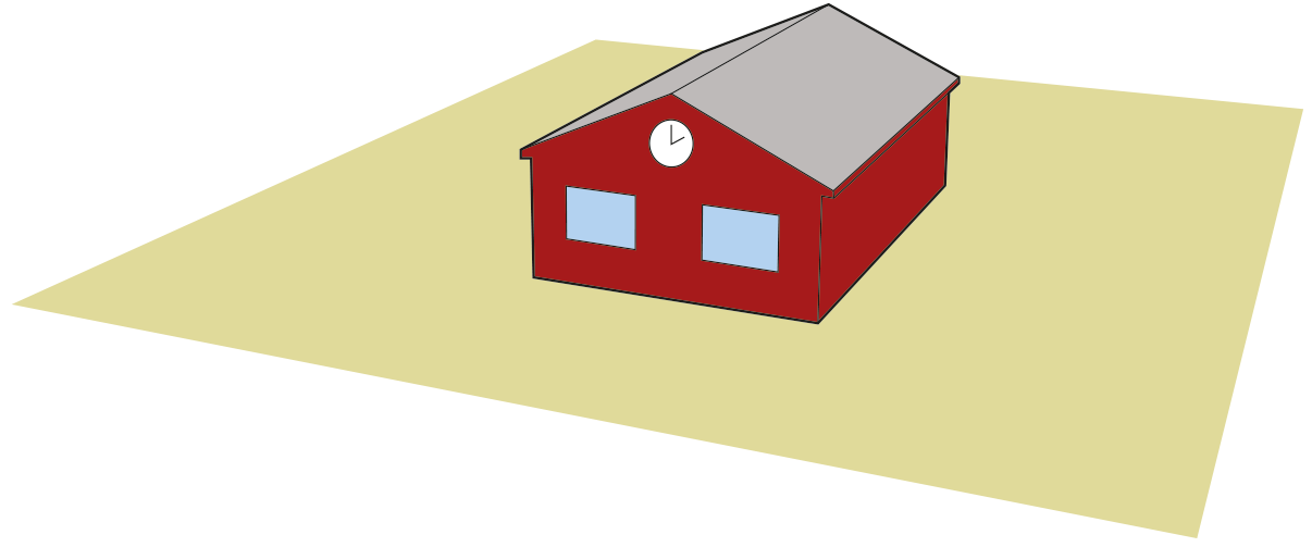 Illustration av byggnad som är större än 250 kvadratmeter och ofta besöks av allmänheten
