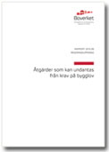 Åtgärder som kan undantas från krav på bygglov
