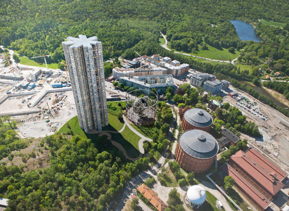 VR-bild över framtida byggnad. Illustration: Oscar Properties/Herzog de Meuron