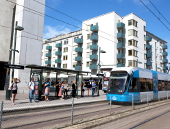 Spårvagn i Liljeholmen. Foto: Hans Ekestang