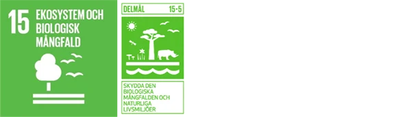 Symboler för globala målen: 15 och 15.5.