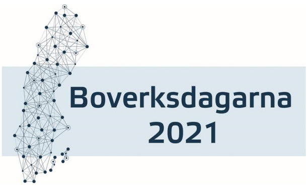 Illustration som visar en Sverigekarta och texten Boverksdagarna 2021