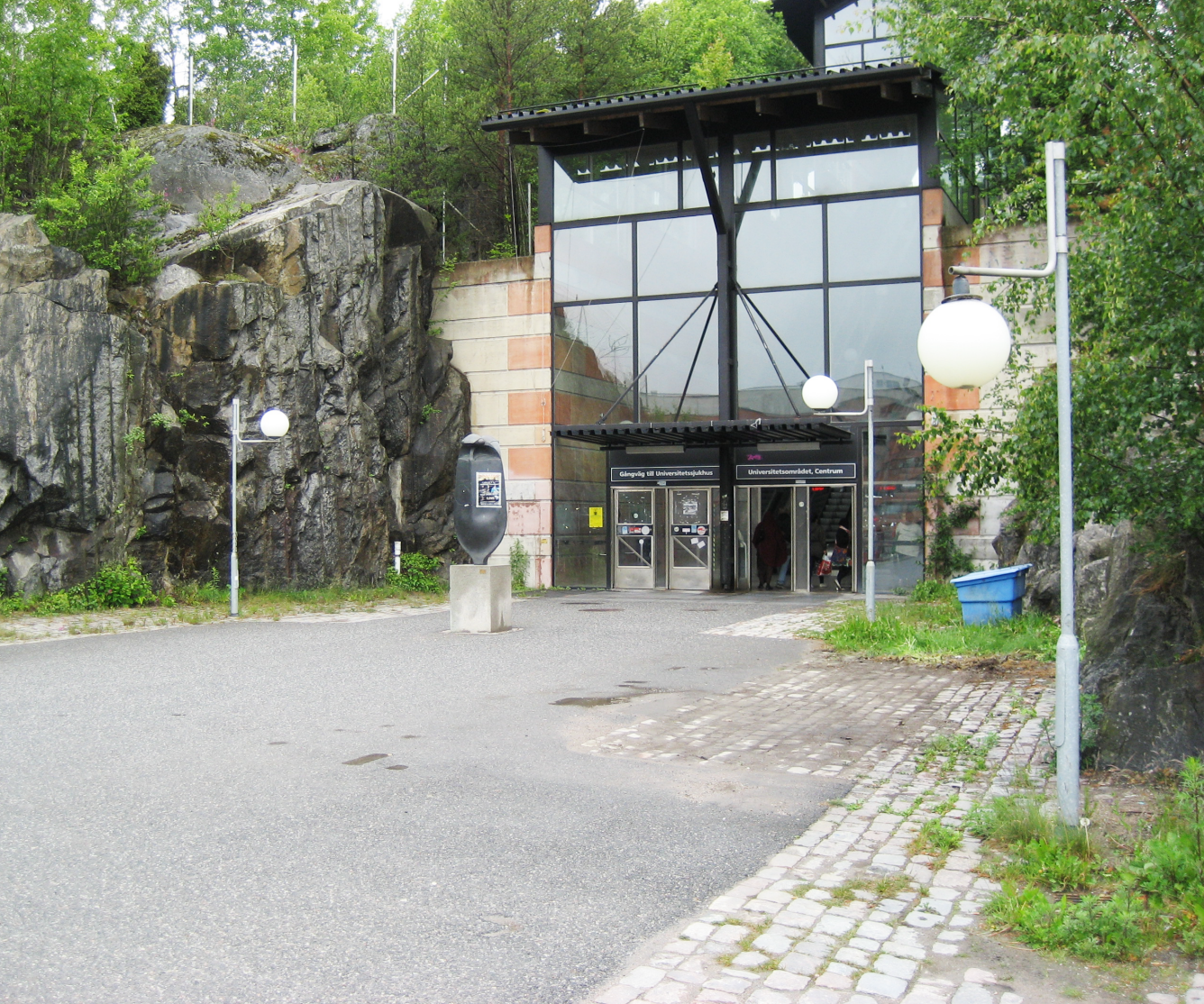 Flemingsbergs station, före ombyggnad.