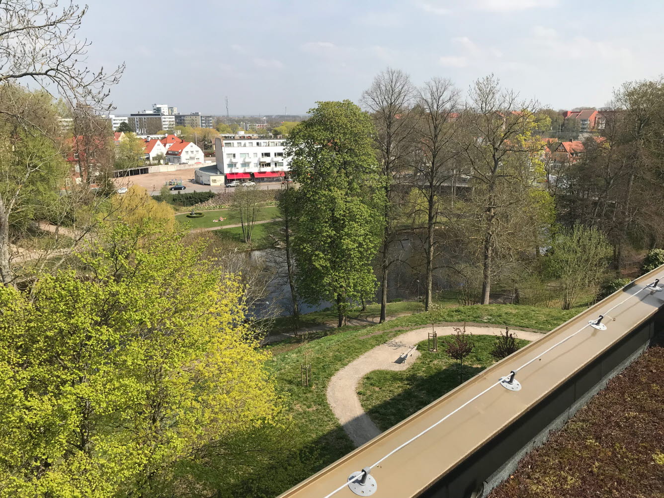 Foto som visar utblick mot Rönne å.