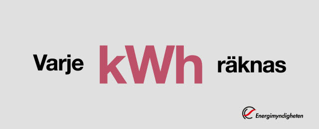 Kampanjbild Varje kilowattimme räknas, Energimyndigheten