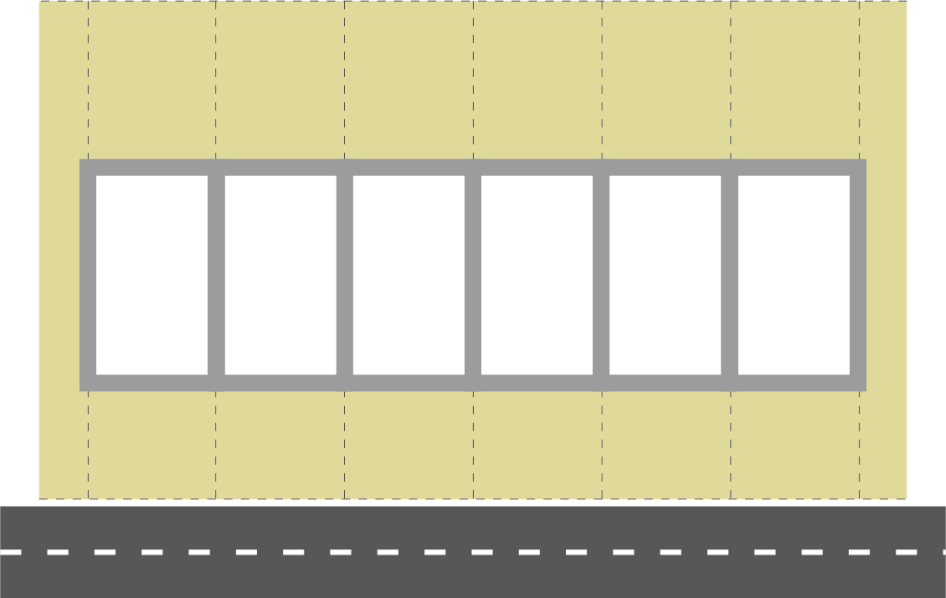 Illustration av radhus med enskilt ägande