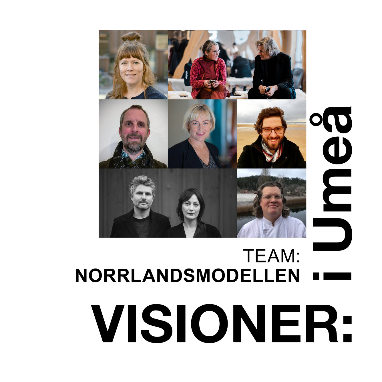 Team Norrlandsmodellen bestående av nio personer.