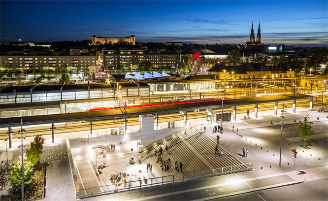 Foto på Uppsala centrum.