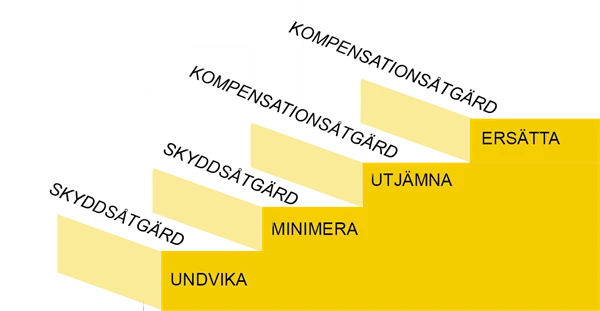Illustration av kompensationstrappa