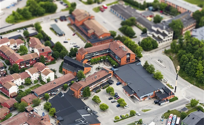 Flygbild över stad. Foto: Johnér bildbyrå/Hans Berggren