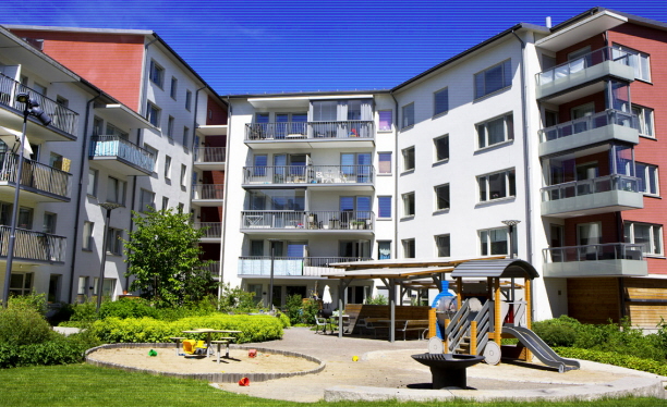 En gård till ett bostadskvarter. Foto: Hans Ekestang