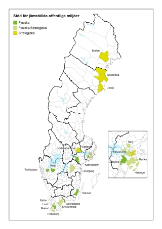 Karta över jämställda offentliga miljöer