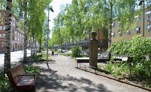 Gatuvy i Umeå.