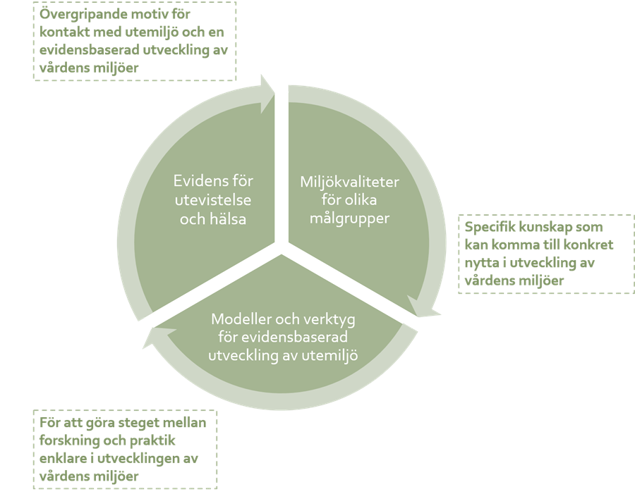 Schematisk illustration i form av ett cirkeldiagram som visar olika typer av evidens.