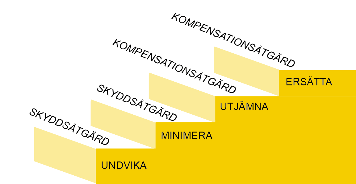 Schematisk bild över kompensationstrappan.