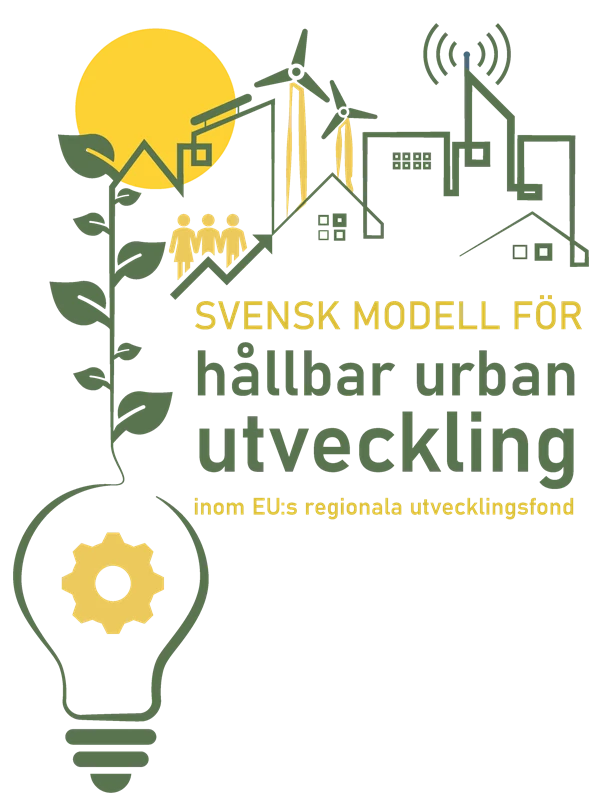 Svensk modell för hållbar urban utveckling inom EUs regionala utvecklingsfond, logotyp.