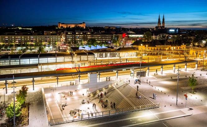 Foto på Uppsala centrum.