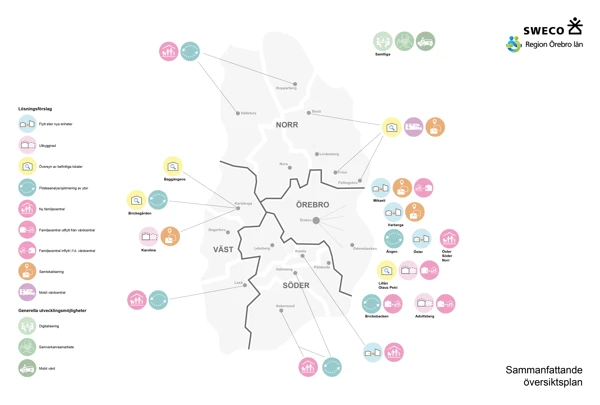 Översiktsplan över Region Örebro.