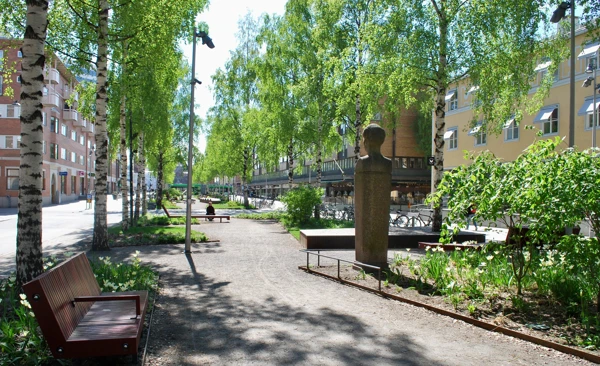 Gatuvy i Umeå.