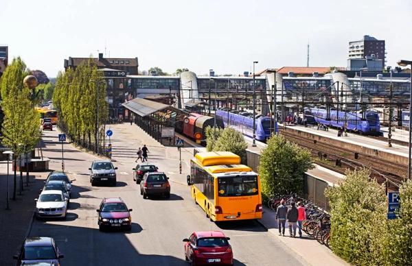 Vy över Hässleholms resecentrum.
