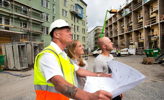 Bild på markläggning av sten, bildbank Scandinav